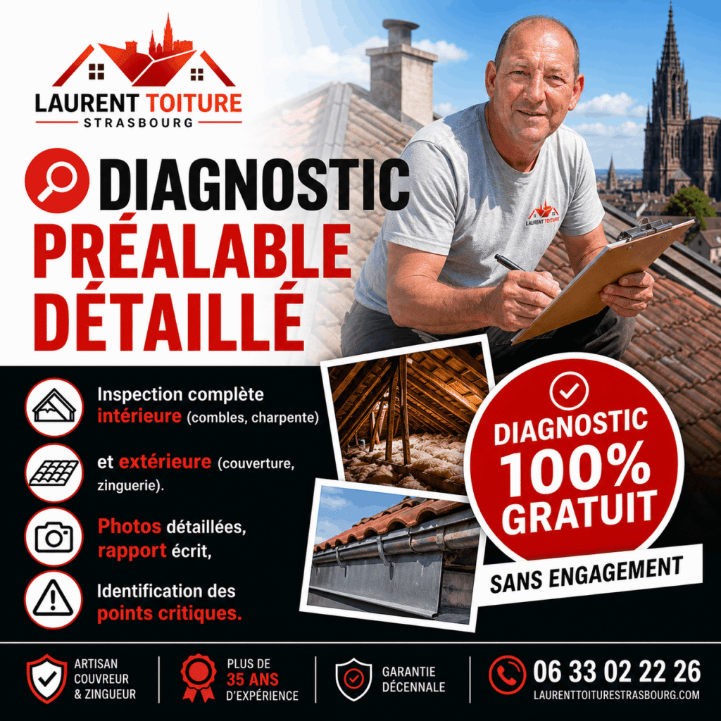 diagnostic préalable détaillé gratuit laurent toiture strasbourg